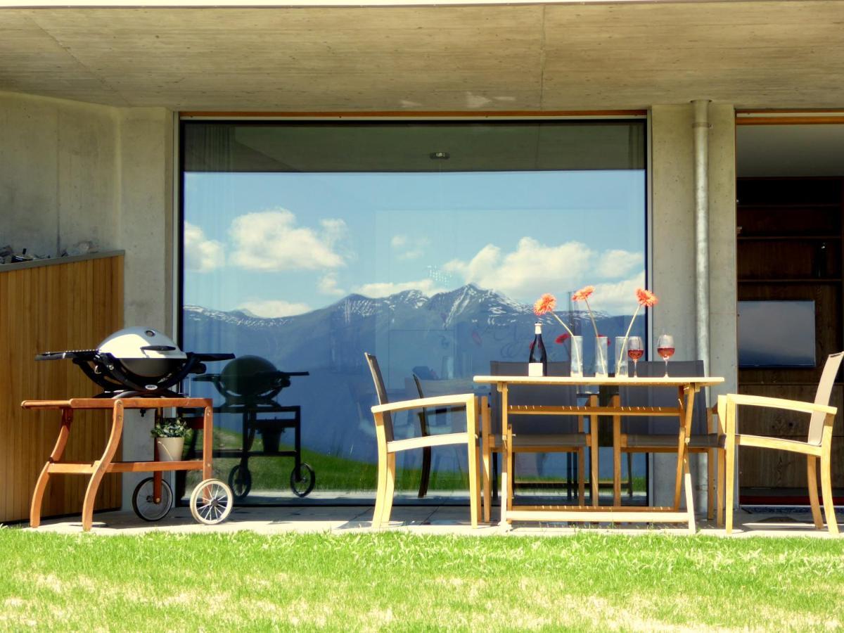 Casa Admisa, Spektakulaere Aussicht, Ski In And Out, Hochwertige Einrichtung, Valserstein Und Eiche Flims Exteriér fotografie